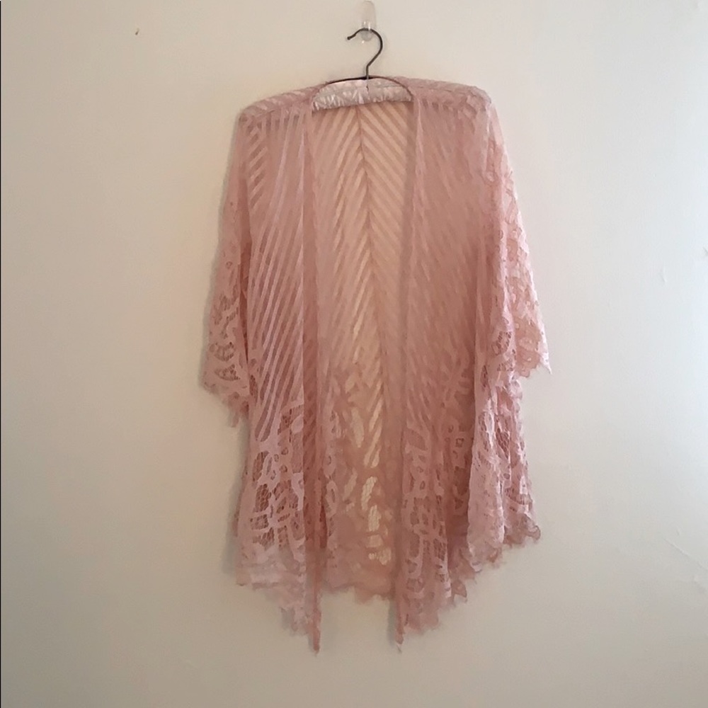 Pink Lace Kimono/Shawl
